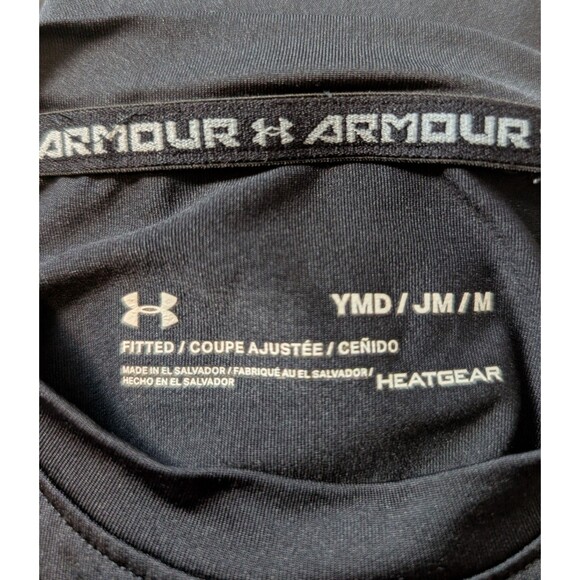 Lot Of 2 Under Armour Size YM Compression Tank Tops Fitted Sleeveless HeatGear - Picture 7 of 10